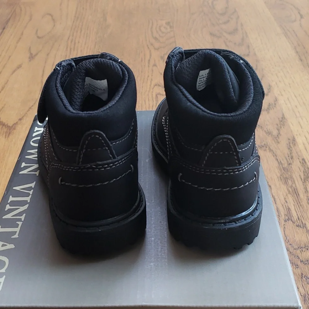 NIB Kids Lil Leon Boot Black Crown Vintage Size 6 Toddler